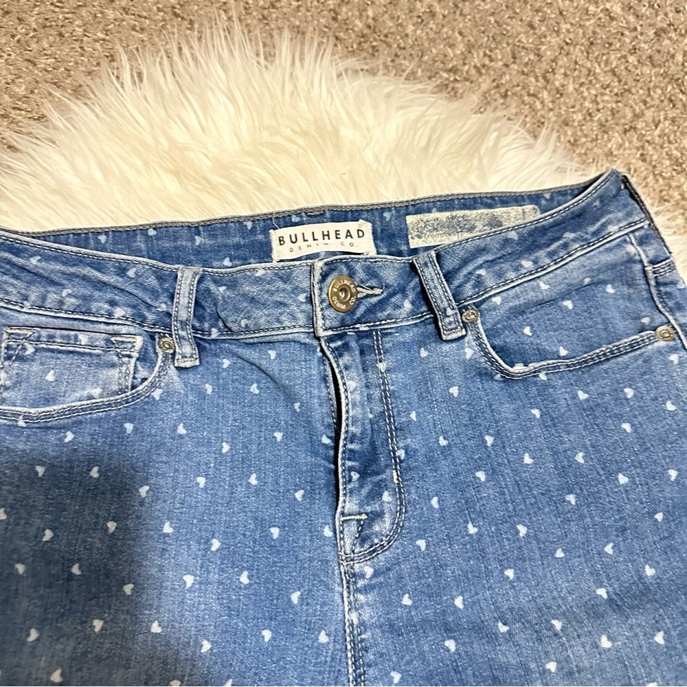 Bullhead Denim Co. Blue Patterned Skinny Jeans - Picture 3 of 9